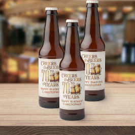 Cheers & Bers 70. Geburtstag Bierflaschenetikett