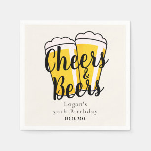 Cheers & Bers Erwachsene Birthday Cream Serviette