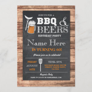 Cheers & Bers GRILLEN Geburtstagsparty JEDEN Alter Einladung