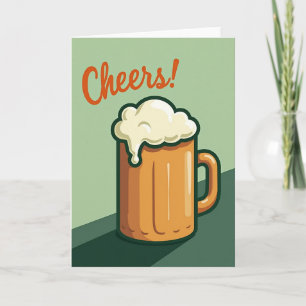 Cheers-Bier-Schaum-Musterkarte Karte