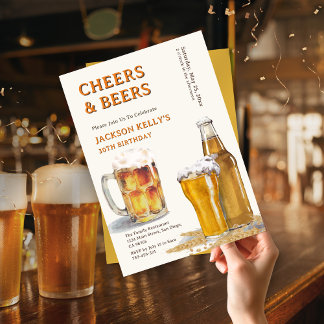Cheers & Biere jedes Brauereithema Geburtstag Einladung