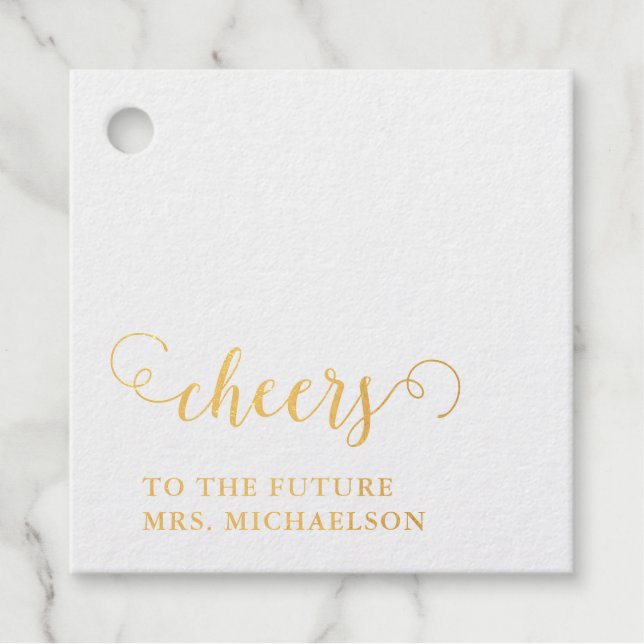 Cheers Brito be Wedding Event Geschenkanhänger (Vorderseite)