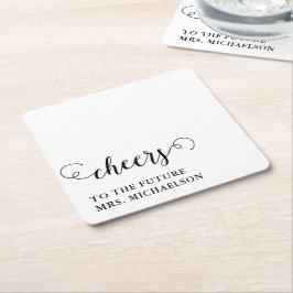 Cheers Brito be Wedding Event Rechteckiger Pappuntersetzer