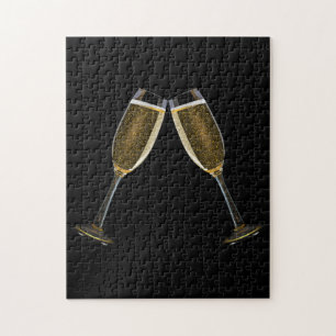 Cheers Champagne Weihnachten Neue Jahre Puzzle
