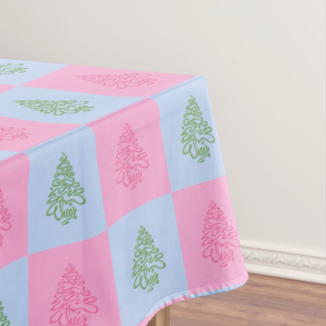 Cheers Christmas Trees-2-COTTON TABLECLOTH 52x70 Tischdecke (Beispiel)