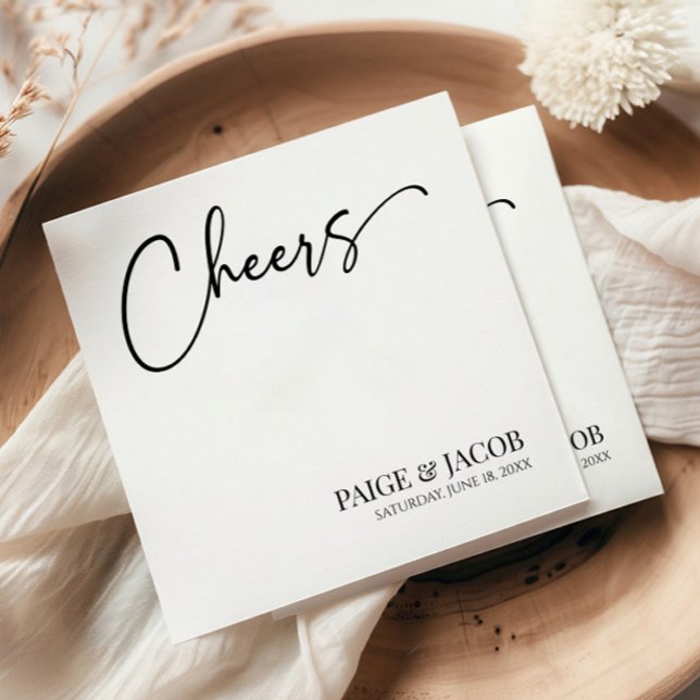 Cheers Classic Moderne Minimal Minimalistische Hoc Serviette (Von Creator hochgeladen)