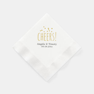 Cheers Confetti Hochzeit Serviette