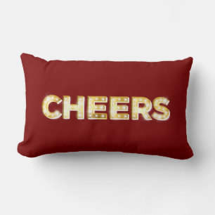 Cheers Cushion in Rot Lendenkissen