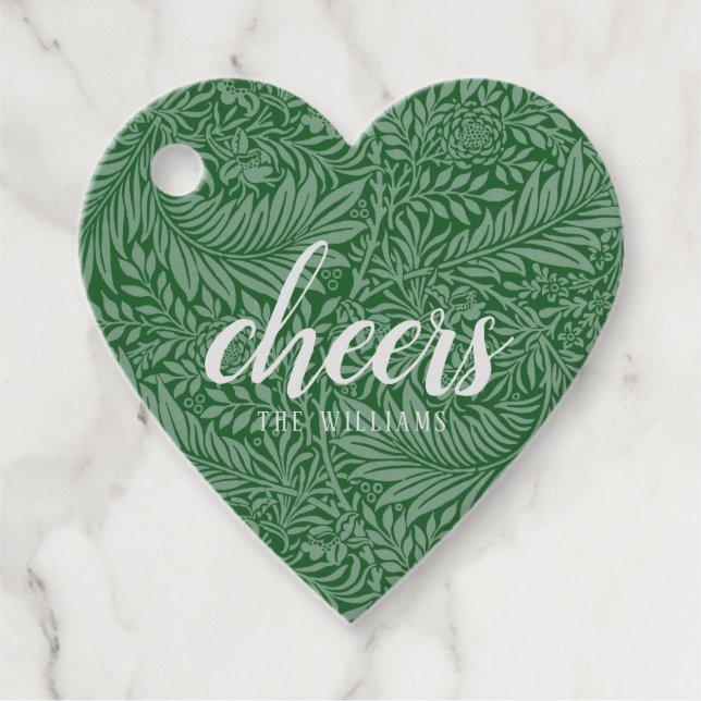 Cheers Custom Holiday Weihnachtsaufkleber oder Lab Geschenkanhänger (Vorderseite)