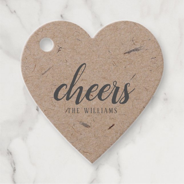 Cheers Custom Holiday Weihnachtsaufkleber oder Lab Geschenkanhänger (Vorderseite)