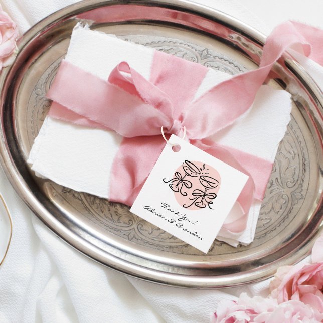 Cheers Doodle Modern Vielen Dank Geschenkanhänger (Von Creator hochgeladen)