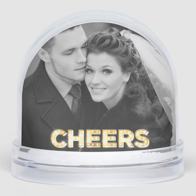 Cheers Double Photo Schneekugeln (Vorderseite)
