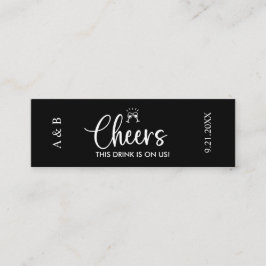 Cheers Drinks auf unserem Ticketgutschein Mini Visitenkarte