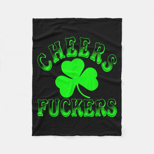 Cheers Forers Irish St Patricks Day Shamrock Tee  Fleecedecke (Vorderseite)