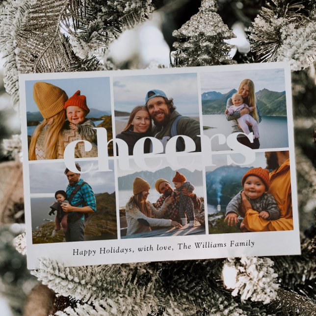 Cheers Foto Weihnachtskarte Feiertagskarte (Von Creator hochgeladen)