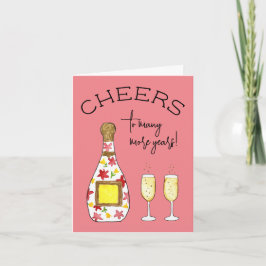 Cheers fun Champagner Geburtstag feiern Toast Karte