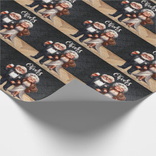Cheers Funny Old Couple bedruckt für die Stadt Geschenkpapier