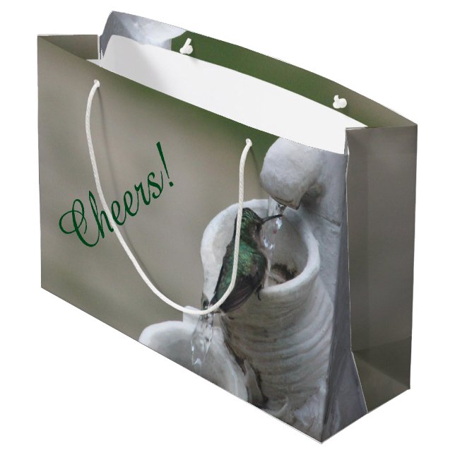 Cheers Geschenktasche Große Geschenktüte (Rückseite Schrägansicht)
