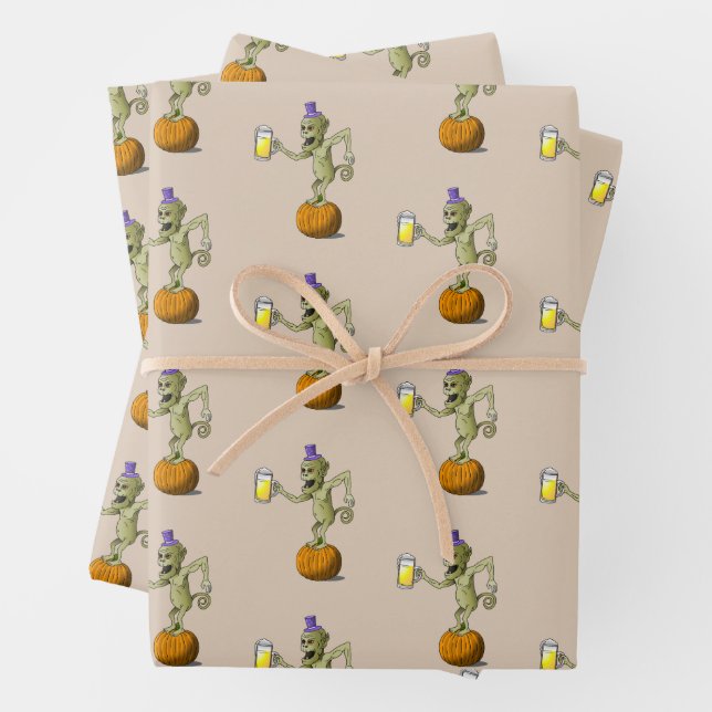 Cheers Ghouls Halloween Geschenkpapier Set (Beispiel)
