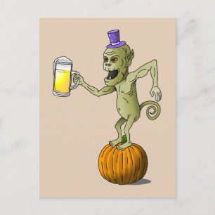 Cheers Ghouls Halloween-Party Feiertagspostkarte