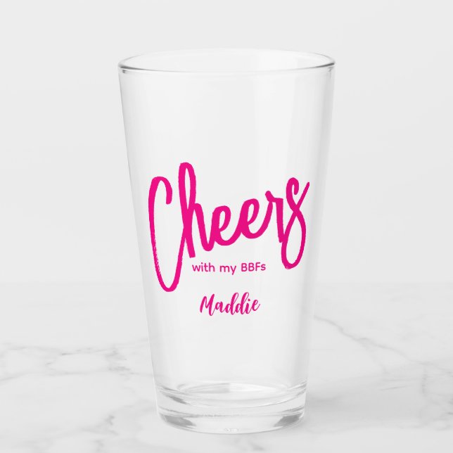 Cheers Girls Galentines Glas (Vorderseite)