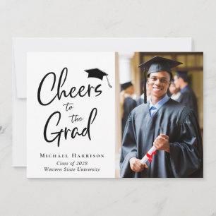Cheers Grad Foto Graduation Party Einladung