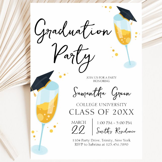 Cheers Graduation Party Einladung (Von Creator hochgeladen)
