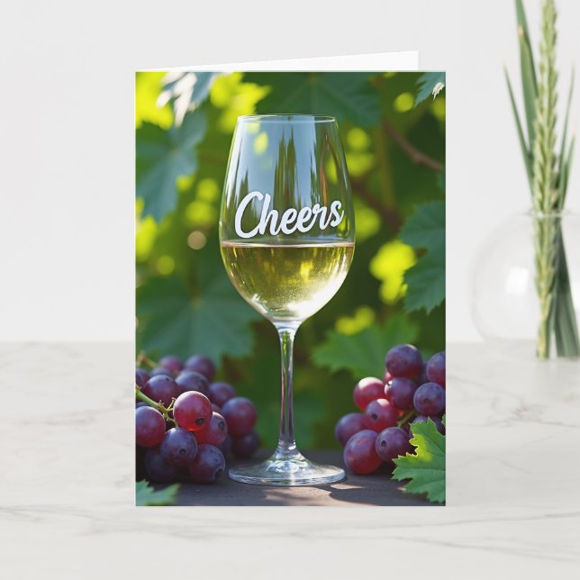 Cheers Grapevine Celebration Karte (Vorderseite)