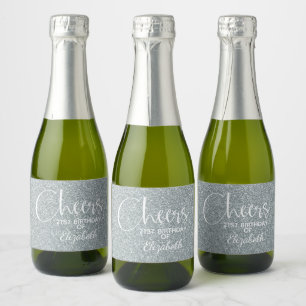 Cheers Imitate Silver GLITZER Birthday Mini