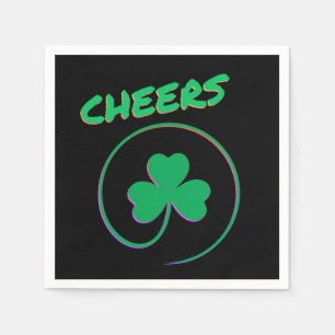 Cheers Ireland Clover Kleeblatt St Patrick's Serviette
