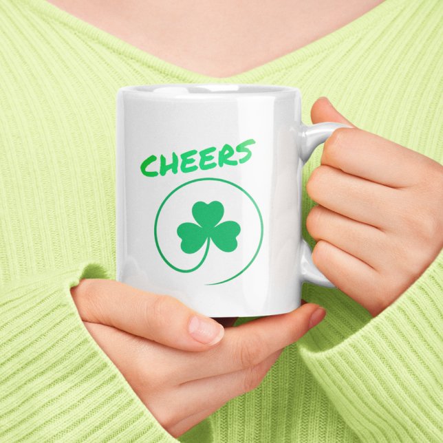 Cheers Kleeblatt Clover Ireland Irish St Patrick's Kaffeetasse (Von Creator hochgeladen)