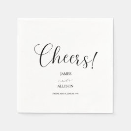 Cheers Liebe Elegant Minimalistisch Einfache Hochz Serviette