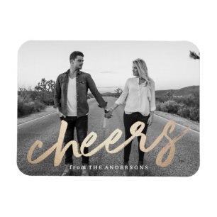 Cheers Luxe   Holiday Foto Magnet