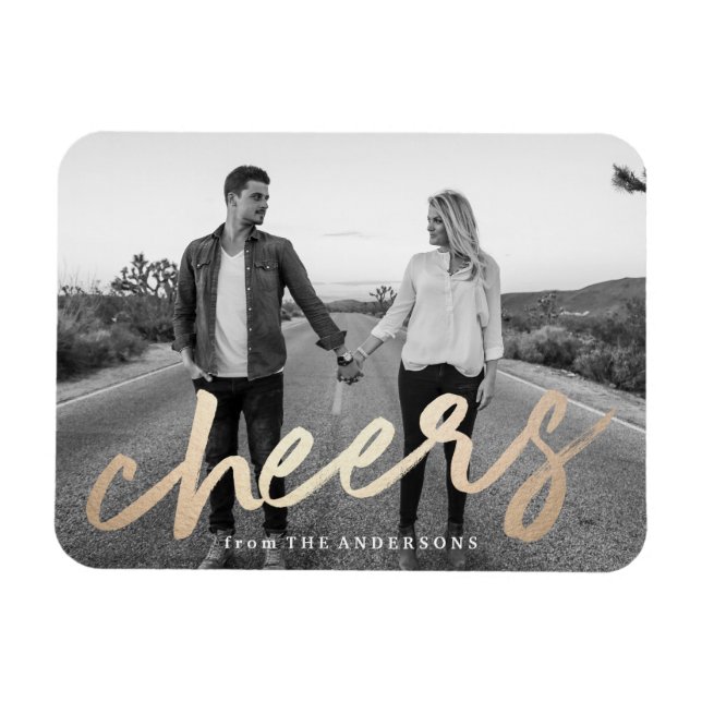 Cheers Luxe | Holiday Foto Magnet (Horizontal)