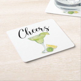 Cheers Margarita Rechteckiger Pappuntersetzer