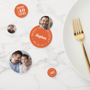 Cheers Milestone Geburtstag Multi Foto Konfetti