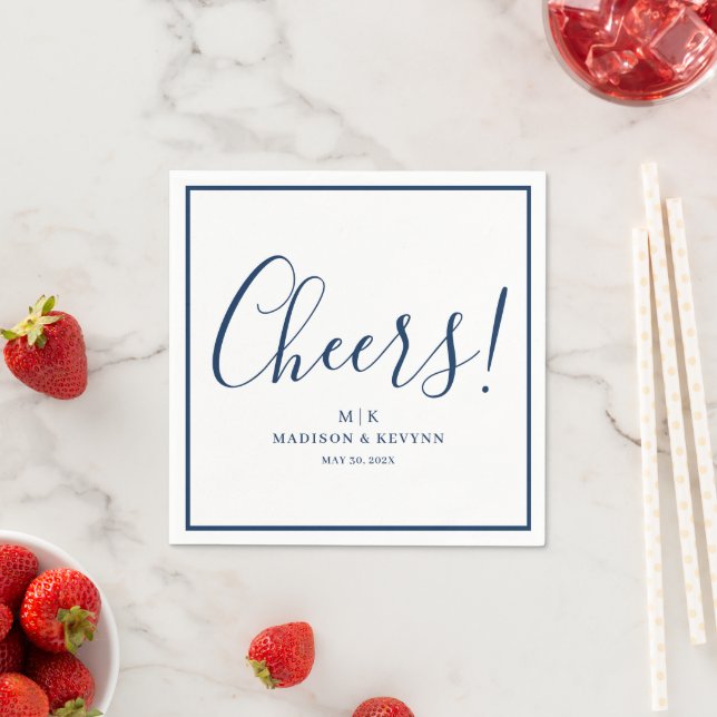 Cheers Minimal und Chic | Hochzeit von Napkins Serviette (Beispiel)