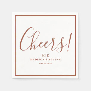 Cheers Minimal und Chic Hochzeit von Napkins Serviette