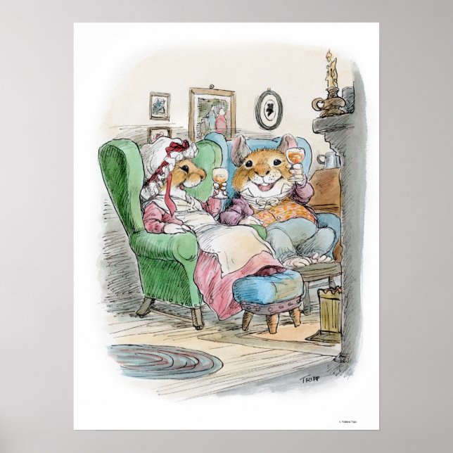 Cheers Mouse Couple Print Poster (Vorne)
