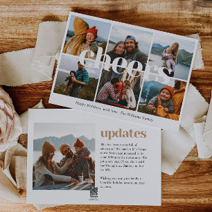 Cheers Multi Foto Weihnachtskarte Feiertagskarte