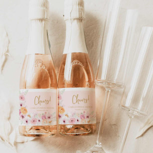 Cheers Pink Floral Brautparty