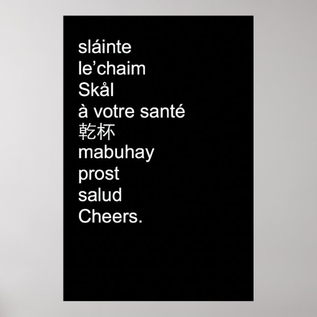 Cheers Poster (Vorne)