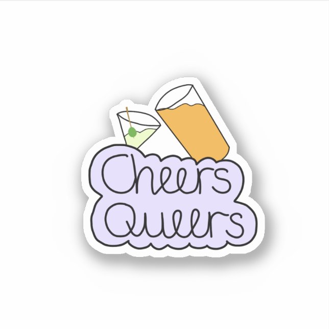 Cheers Queers Sticker (Vorderseite)
