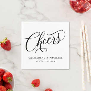 Cheers Script Geblüht, Personalisiert Paper Napkin Serviette