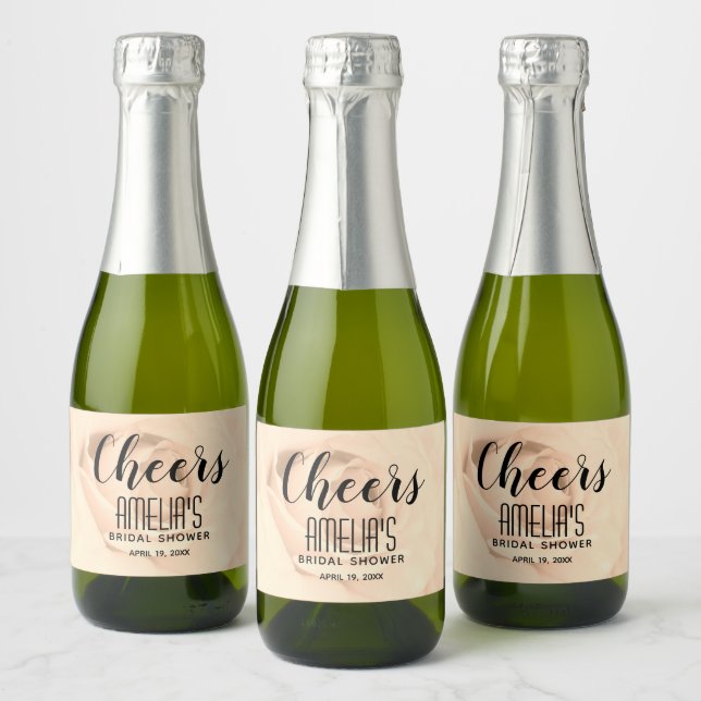 Cheers Sepia Rose Brautparty Mini (Flaschen)