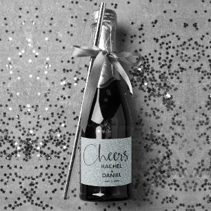 Cheers SILVER Imitats Glitzer Wedding Mini