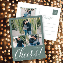 Cheers Simple Script Calligrafy New Year Foto