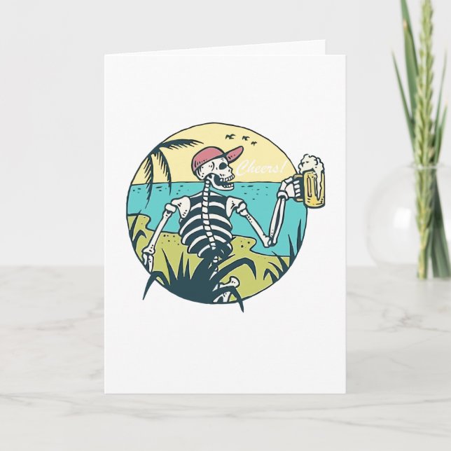 Cheers Skull Karte (Vorderseite)
