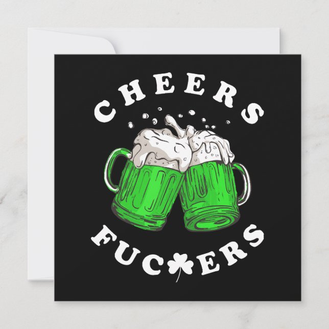 Cheers St Patricks Day Beer Drink Funny (Vorderseite)