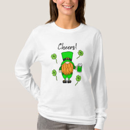 Cheers St Patrick's Day Leprechaun | Grünes Bier T-Shirt
